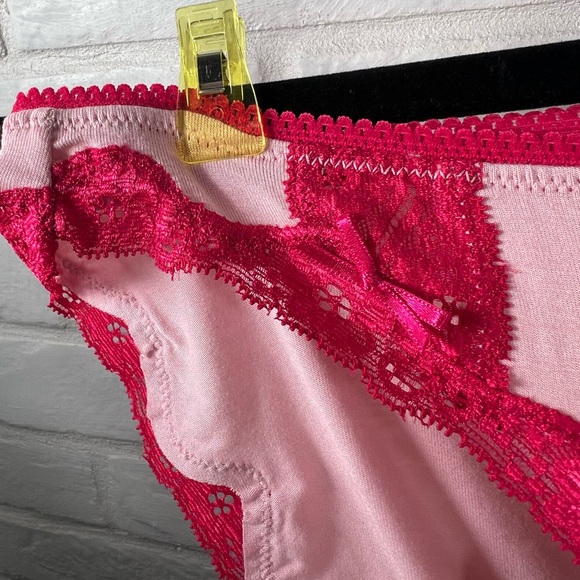 NWT Soma Embraceable Lace Bikini Underwear Panty Soft Pink/ Azalea Small #0527 - Picture 3 of 8